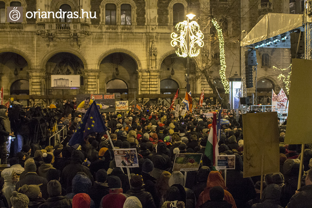 MostMi tüntetés 2015 január 2. - fotó: Őri András