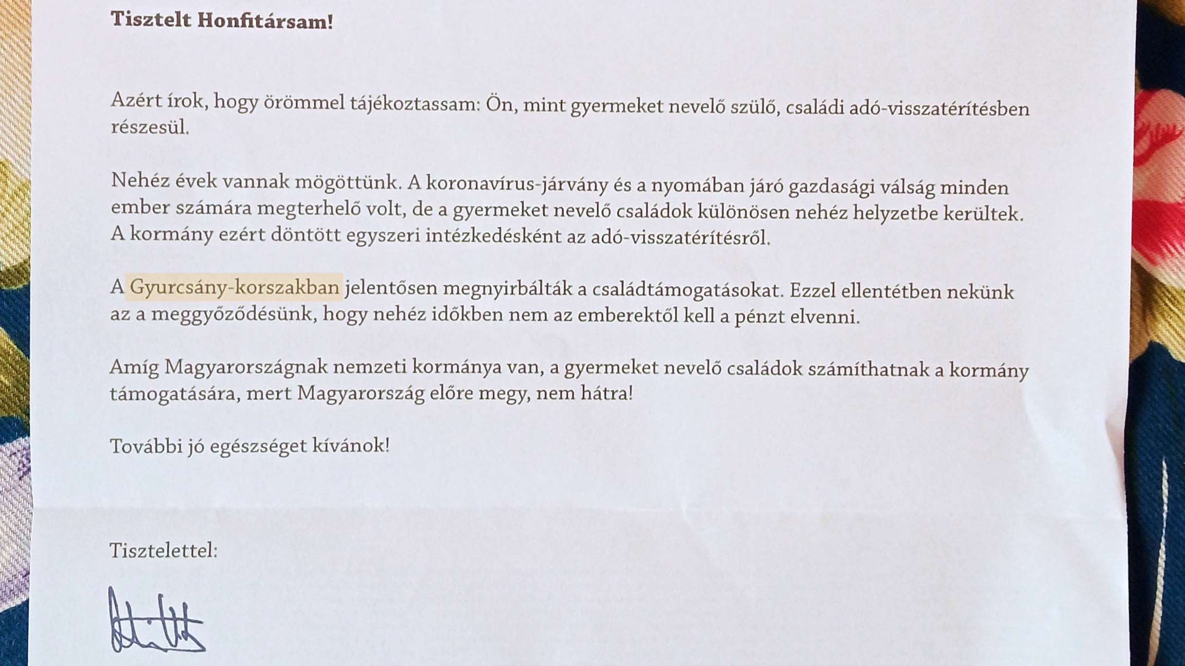 Mit is írt az Orbán Viktor?